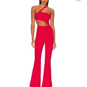 Red Cut Out Jumpsuit by Superdown for Revolve